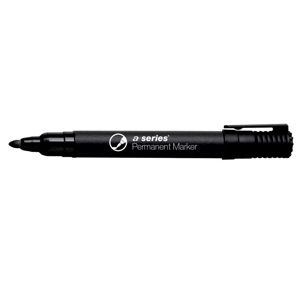Marker permanent A-series, varf rotund, 2 mm, negru Marker permanent A-series, varf rotund, 2 mm, negru
